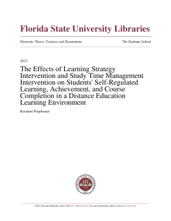 The Effects Of Learning Strategy Intervention And Study Time