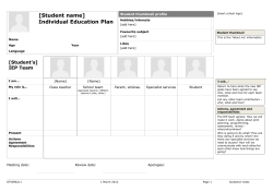 IEP template - Special Education Online