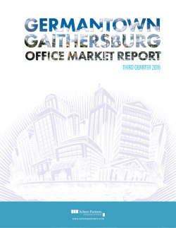 3Q, 2016 Germantown/Gaithersburg Market Report