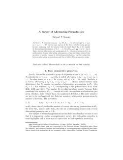 A Survey of Alternating Permutations