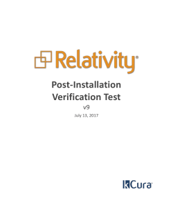 the Post Installation Verification Test Data.zip file