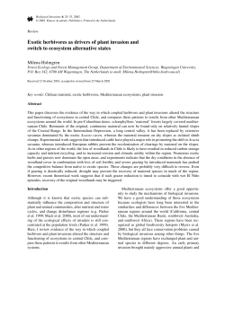Exotic herbivores as drivers of plant invasion and switch to