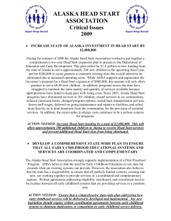 alaska head start - Alaska State Legislature