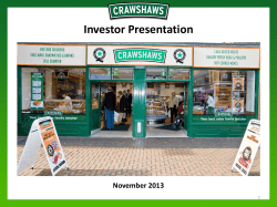 November 2013 Investor Presentation