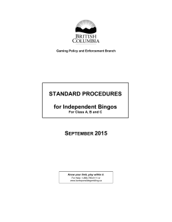 Standard Procedures for Independent Bingos