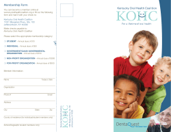Membership Form - Kentucky Oral Health Coalition