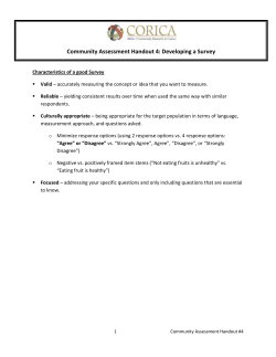Developing a Survey - UCLA Kaiser Permanente Center for Health