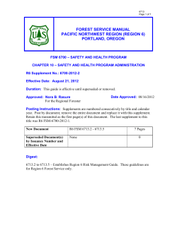 FSM 6700, R6 Supplement No.