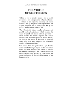 The Virtue of Selfishness