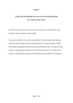 Coping with cyberbullying