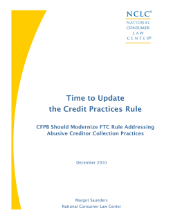 Credit Practices Rule Update - National Consumer Law Center