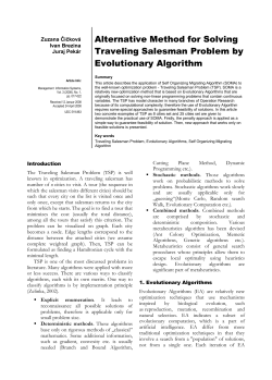 Alternative Method for Solving Traveling Salesman Problem by