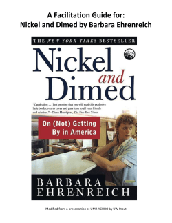 A Facilitation Guide for: Nickel and Dimed by Barbara Ehrenreich