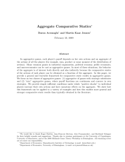 Aggregate Comparative Statics