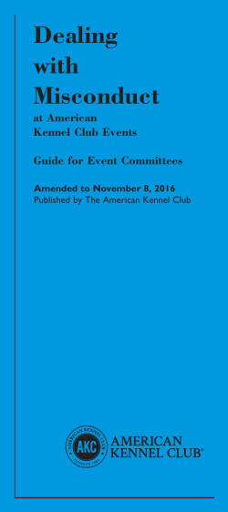 Dealing with Misconduct