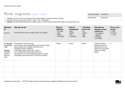 Risk Register and Risk Treatment Register