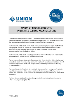 union of brunel students preferred letting agents scheme