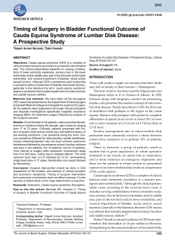 Timing of Surgery in Bladder Functional Outcome