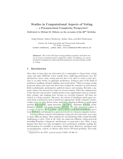 Studies in Computational Aspects of Voting