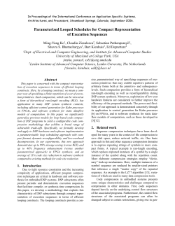 Parameterized Looped Schedules for Compact Representation of