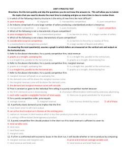 UNIT 4 PRACTCE TEST Directions: Do this test quickly and skip the