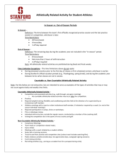 Athletically Related Activity for Student-Athletes