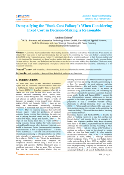 Sunk Cost Fallacy - exeo Strategic Consulting AG