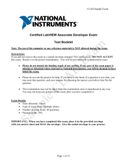 clad sample exam paper &ndash; 7