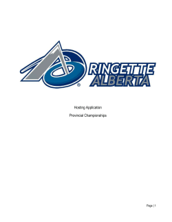 Provincial Championships Host Application 2015
