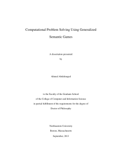 Computational Problem Solving Using Generalized Semantic Games