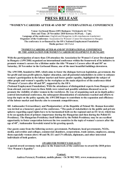 Detailed Press Release