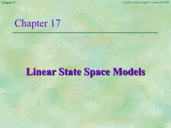Linear State Space Models