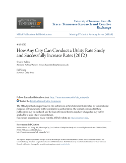 How Any City Can Conduct a Utility Rate Study and Successfully