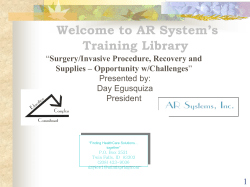 Surgery, Anesthesia, Recovery and Supplies