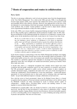 3 Roots of cooperation and routes to collaboration