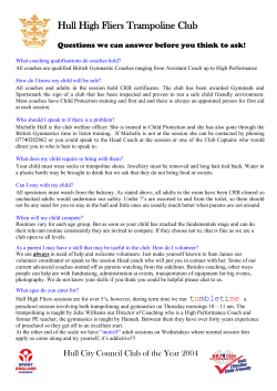 Q-A - Hull High Fliers Trampoline Club