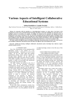 Various Aspects of Intelligent Collaborative Educational Systems