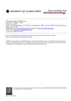 Ethnomusicology and Music Law