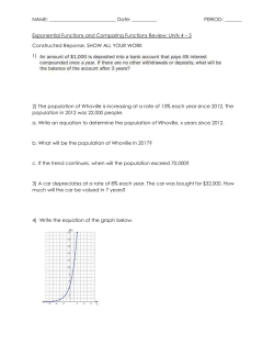 Exponential Functions and Comparing Functions