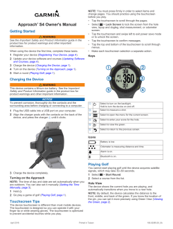 Approach® S4 Owner`s Manual