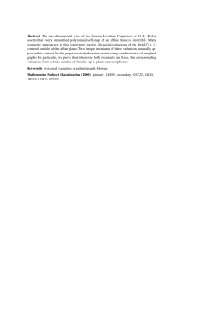 Abstract The two-dimensional case of the famous Jacobian