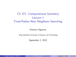 Fixed-radius near neighbors searching