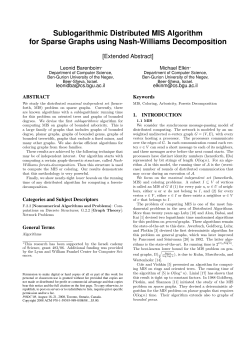 Sublogarithmic Distributed MIS Algorithm for Sparse Graphs using