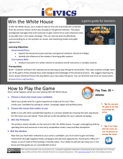 Win the White House How to Play the Game
