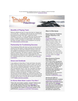 Benefits of Playing Team Partnership for Fundraising Success Grace