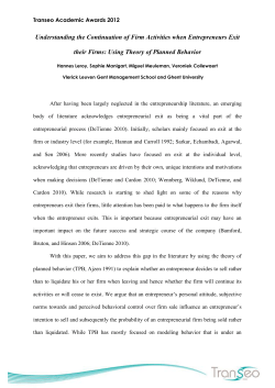 Understanding the Continuation of Firm Activities when