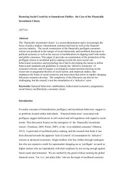 Everyday concepts of immoderation, profligacy and