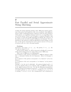Fast Parallel and Serial Approximate String Matching