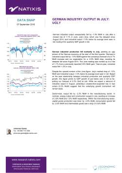 data snap german industry output in july: ugly
