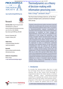 Thermodynamics as a theory of decision